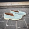Santoni Slip On Loafer Pastel Green Suede - Image 3