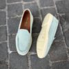 Santoni Slip On Loafer Pastel Green Suede - Image 2