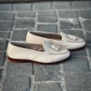 Santoni Tassel Loafer Beige Leather - Image 4