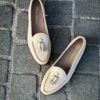 Santoni Tassel Loafer Beige Leather - Image 2