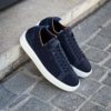 Santoni Easy Trainer Navy Suede