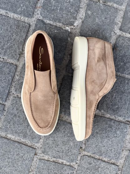 Santoni Slip On Boot Nude Suede - Image 2