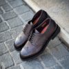 Santoni Dark Brown Brogue Oxford - Image 4