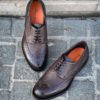 Santoni Dark Brown Brogue Oxford - Image 3