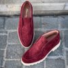Santoni Slip On Boot Bordeaux Suede – Bild 3