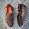 Santoni Dark Brown Suede Mocassin - Image 2