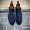 Magnanni Chelsea Navy Suede Black Rubber Sole - Image 5