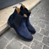 Magnanni Chelsea Navy Suede Black Rubber Sole