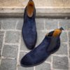 Magnanni Chelsea Navy Suede Black Rubber Sole - Image 3