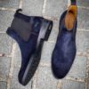 Magnanni Chelsea Navy Suede Black Rubber Sole - Image 2
