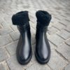 AGL Fur Lined Black Boot x Buckle