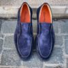 Santoni Slip On Boot Navy Suede – Bild 5