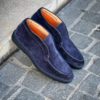 Santoni Slip On Boot Navy Suede