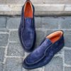 Santoni Slip On Boot Navy Suede – Bild 3