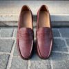 Carlos Santos Mocassin Burgundy Grain – Bild 5