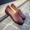 Carlos Santos Mocassin Burgundy Grain