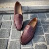 Carlos Santos Mocassin Burgundy Grain – Bild 3