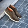 Santoni Slip On Boot Olive Daim