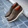 Santoni Slip On Boot Olive Daim – Image 4
