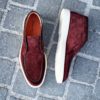 Santoni Slip On Boot Burgundy Suede – Bild 2