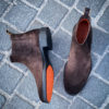 Santoni Chelsea Dark Brown Suede Light Rubber Sole – Bild 2