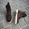 Santoni Bottine Derby Marron Foncé en Daim – Image 3