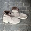 Santoni Bottine à Lacets Fourré en Daim Crème – Image 5