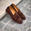Magnanni Tassel Mocassin Dark Brown Suede Winter Sole