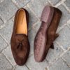 Magnanni Tassel Mocassin Dark Brown Suede Winter Sole - Image 2