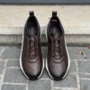 Santoni Sneakers Dark Brown Leather – Bild 5