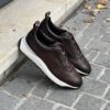 Santoni Sneakers Dark Brown Leather