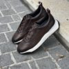 Santoni Sneakers Dark Brown Leather – Bild 4