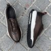 Santoni Sneakers Dark Brown Leather – Bild 2