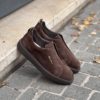 Santoni Basket Sans Lacets Daim Marron Foncé