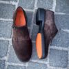 Santoni Easy Double Buckle Dark Brown Suede - Image 2