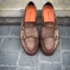 Santoni Double Boucle Daim Marron – Image 5