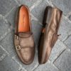 Santoni Double Boucle Daim Marron – Image 2