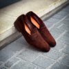 Santoni Dark Brown Mocassin Leather Sole