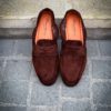 Santoni Dark Brown Mocassin Leather Sole - Image 3