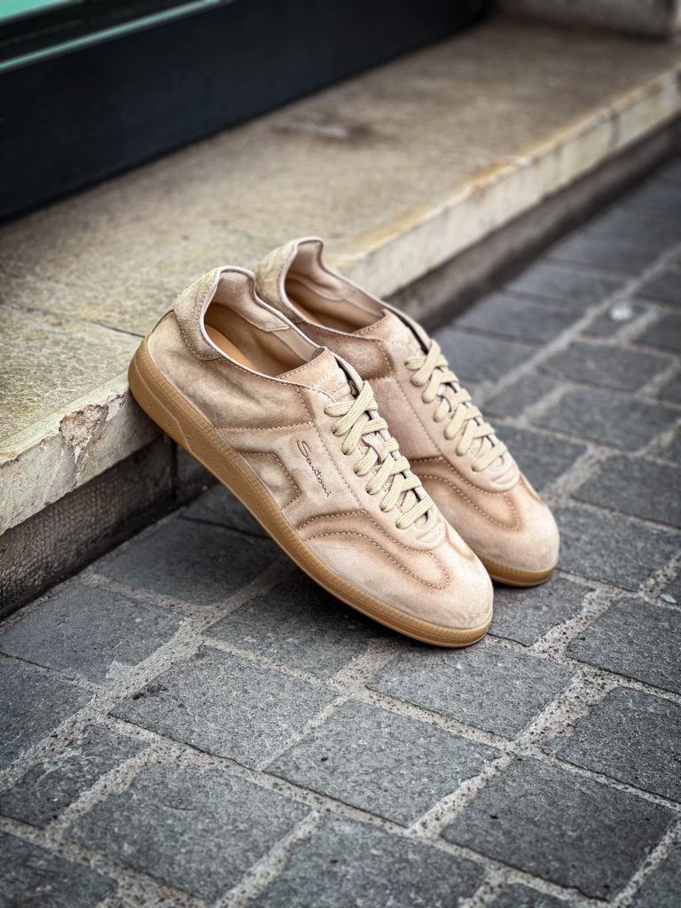 Santoni Tennis Beige Suede