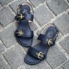 AGL Flat Sandals Navy - Image 4