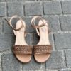 AGL Escarpin Cuir Tressé Marron