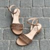AGL Escarpin Cuir Tressé Marron – Image 4