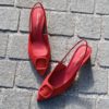 Santoni Sling Back Red Suede - Image 4