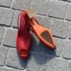 Santoni Sling Back Red Suede - Image 3