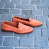 Santoni Mocassin Orange Suede Grain - Image 3
