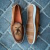 Santoni Tassel Loafer Light Brown Grain - Image 2