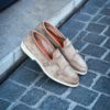 Santoni Double Boucle Beige en Daim