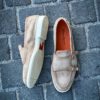 Santoni Double Boucle Beige en Daim – Image 2
