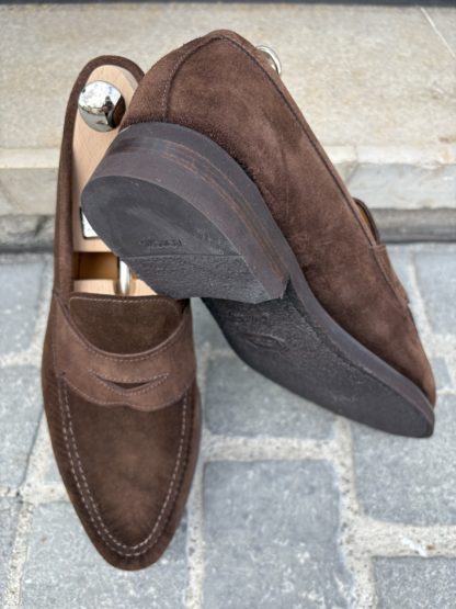 Bontoni Principe Mocc Dark Brown Suede – Image 3